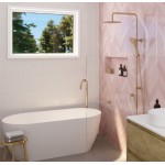 Kaya Urban Brass Twin Shower